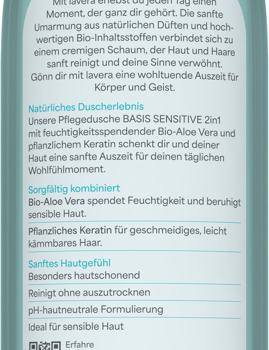 lavera Pflegedusche basis sensitive 2in1