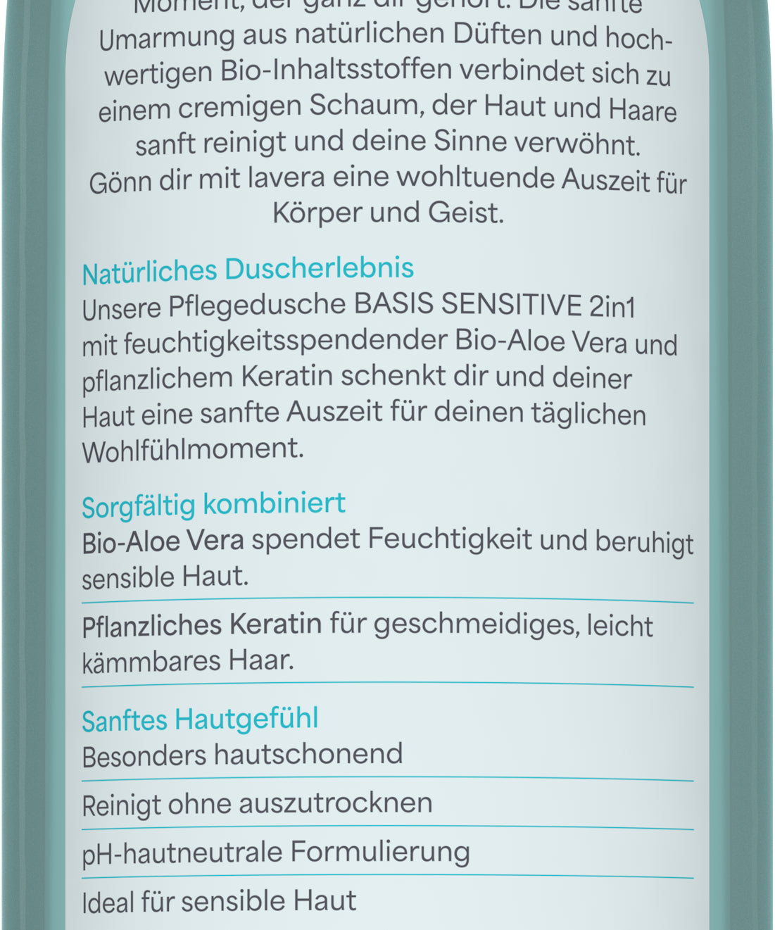 lavera Pflegedusche basis sensitive 2in1