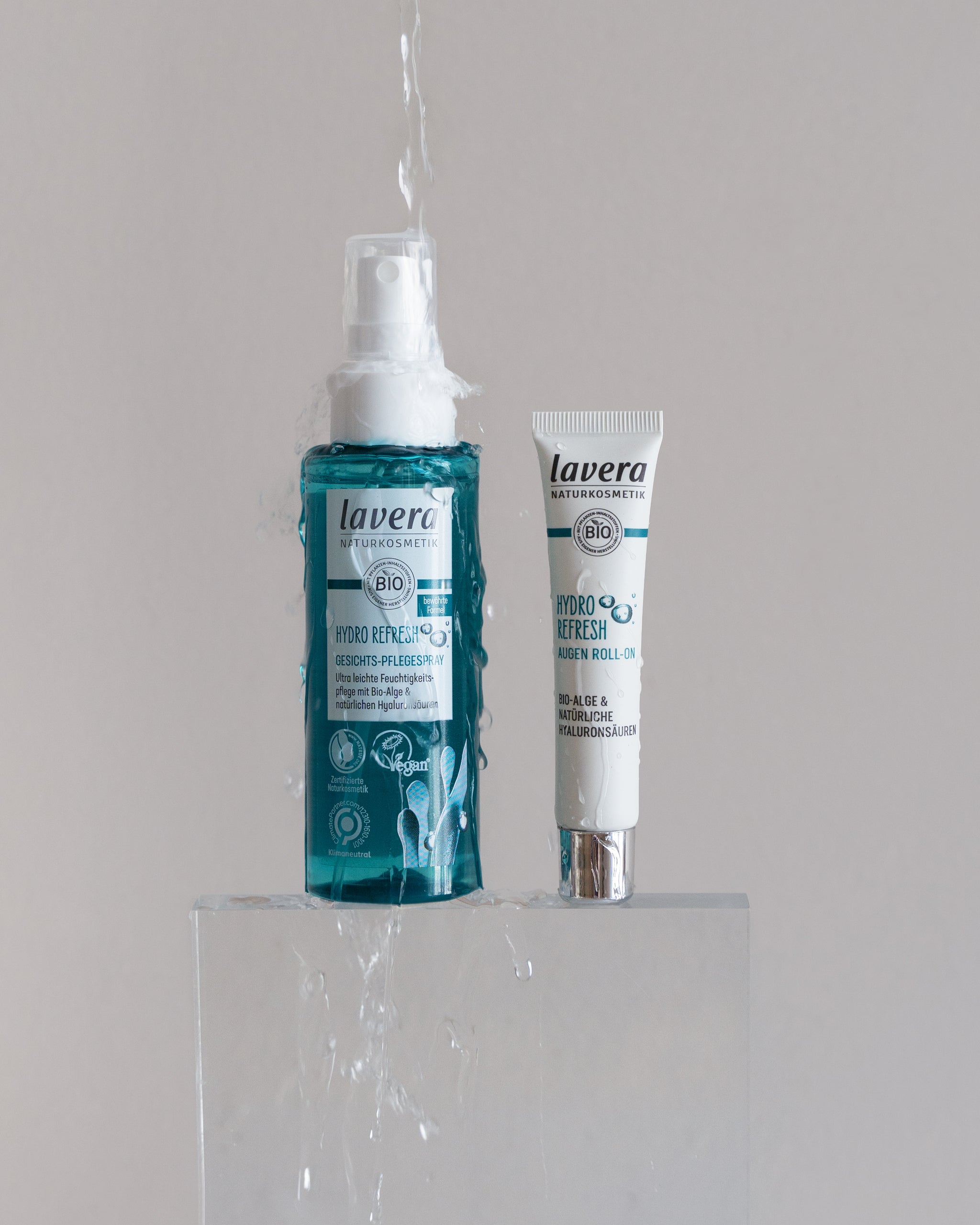 lavera hydro refresh Augenroll-On und Pflegespray Darstellung