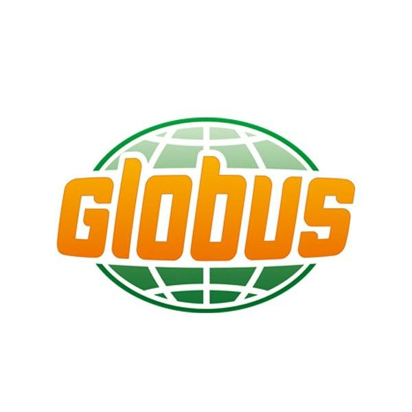 Globus-Logo mit Globus-Symbol