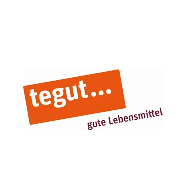 tegut... Logo mit Slogan „gute Lebensmittel“