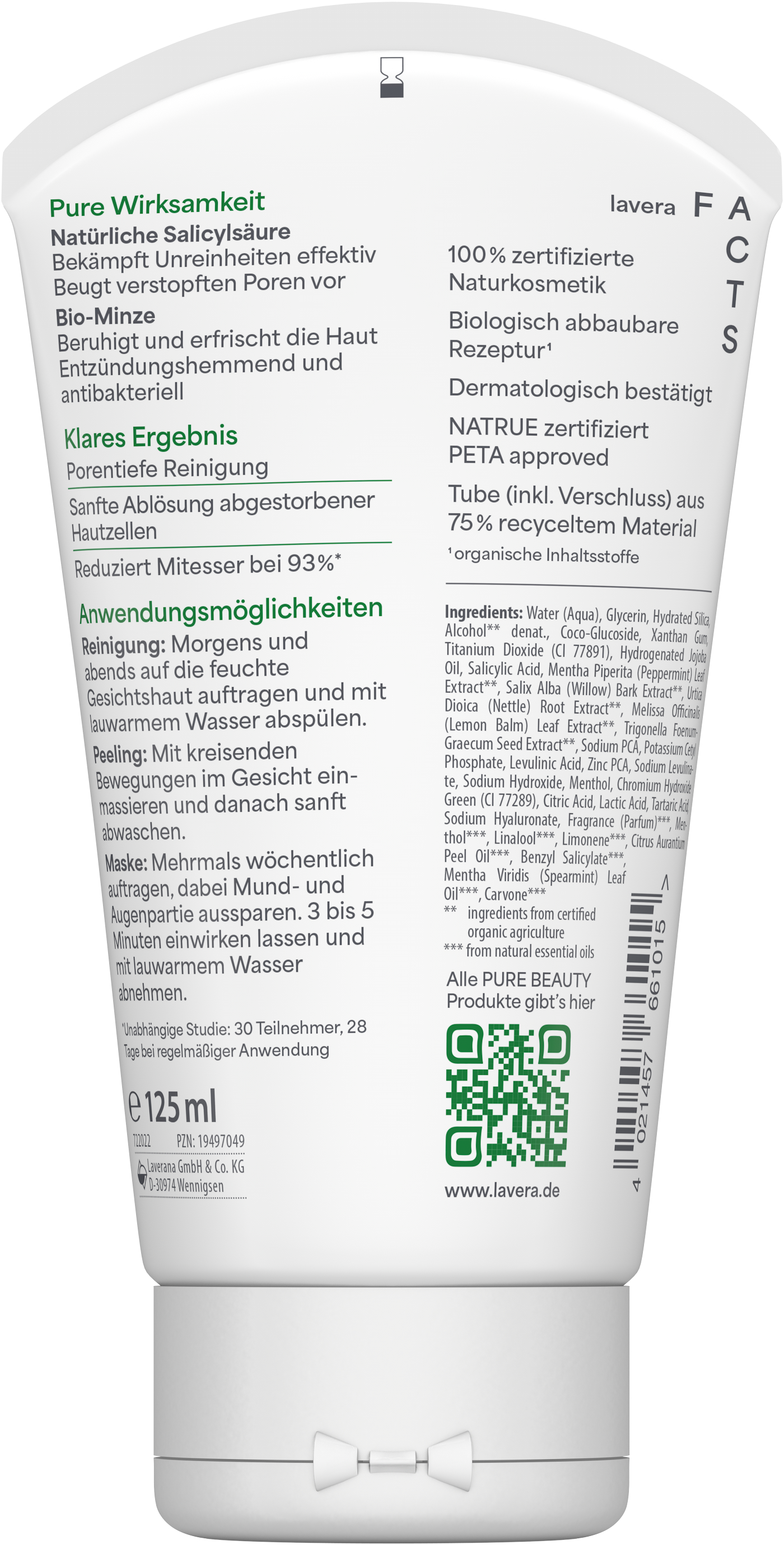 Pure Beauty 3in1 Reinigung Peeling Maske