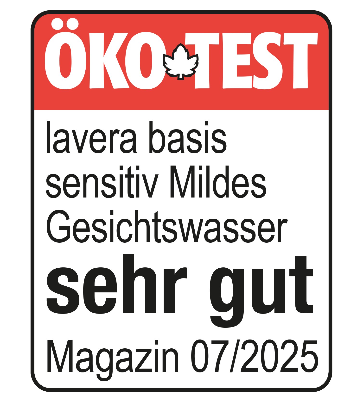 basis sensitive Mildes Gesichtswasser